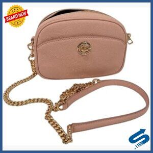 Leather Crossbody Camera Bag with Removable Chain Strap, Small
